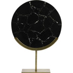 Gouza Black Marble Ornament on Bronze Base Light and Living