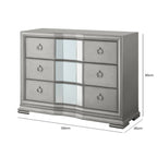 Lucca Mirrored Grey 3 Drawer Chest