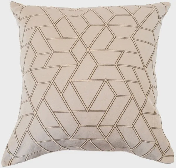 Large Champagne Austin Geometric Cushion - Home Store Living