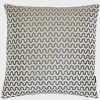 Oslo Ripple Wave Light Grey & Cream Cut Velvet Cushion malini