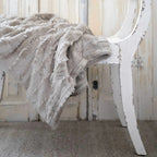 Volga Fur Throw in Taupe malini