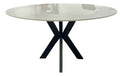 Milan 1.1m / 1.3m Round Chanel Ceramic Dining Table AWS