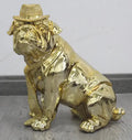 Gold Electroplated Bulldog Ornament with Studded Hat sassy homes