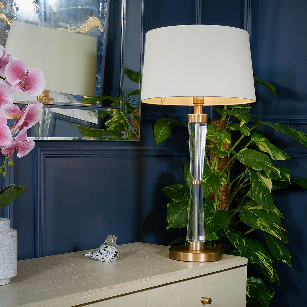 Nelle Matt Gold Finish Table Lamp RV Astley