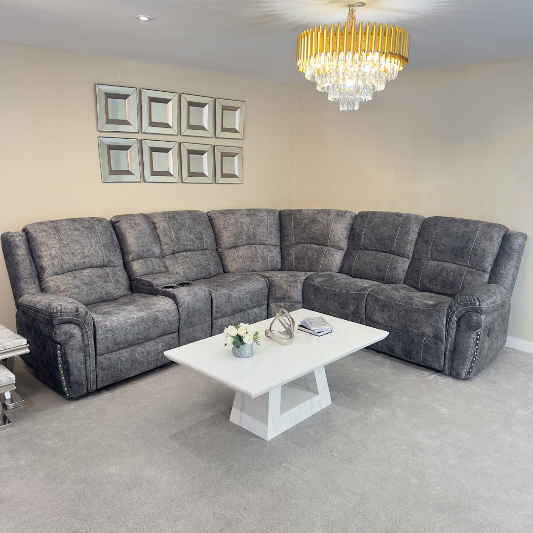 Galaxy Power Recliner Full Corner Sofa Home Store Living