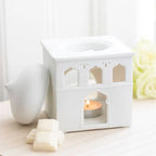 Off White Mosque Oil Burner and Incense Cone Holder N/A
