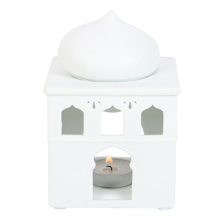 Off White Mosque Oil Burner and Incense Cone Holder N/A