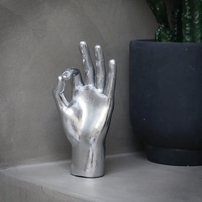 Silver OK Hand Sculpture Not specified