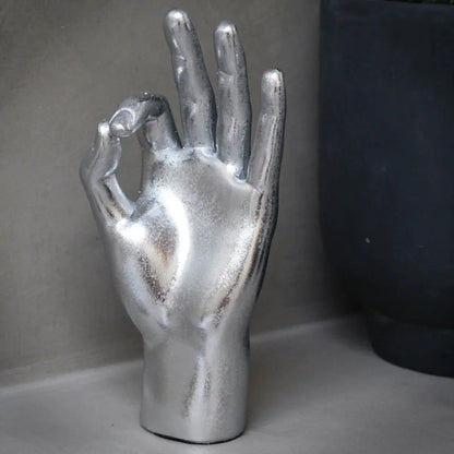 Silver OK Hand Sculpture Not specified