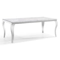 Merida 1.5m Grey Marble Dining Table w/ Chrome Legs AWS