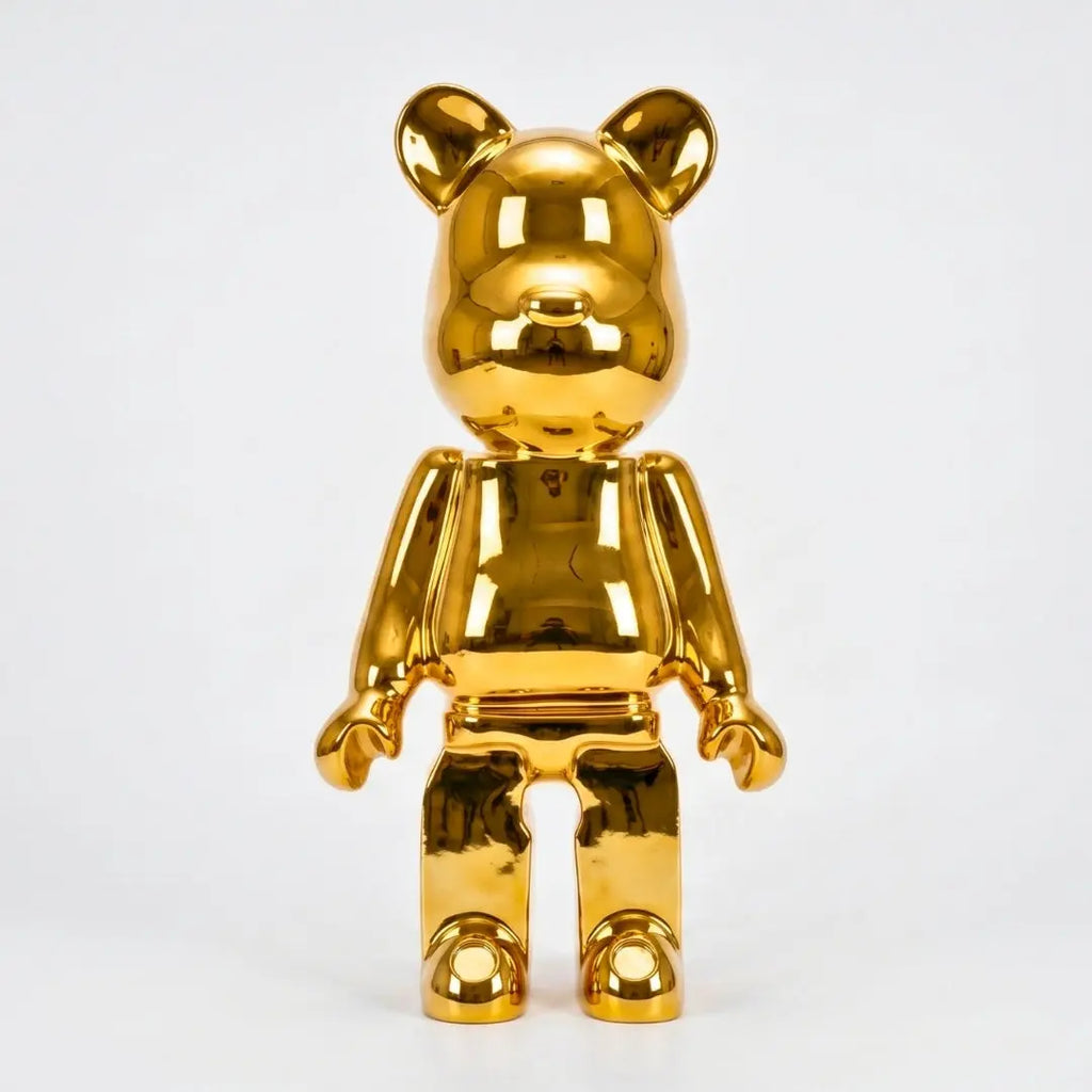Large 68cm Gold Standing Bear Sculpture Ivan