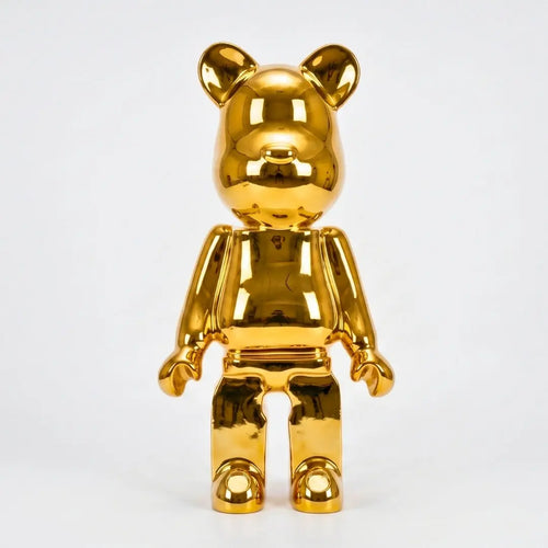 Large 68cm Gold Standing Bear Sculpture Ivan