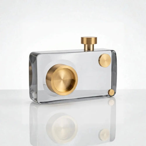 Small 13cm Crystal Glass Retro Camera Ornament Ivan