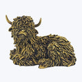 Gold Shaggy Highland Cow Lying Lesser & Pavey Ltd