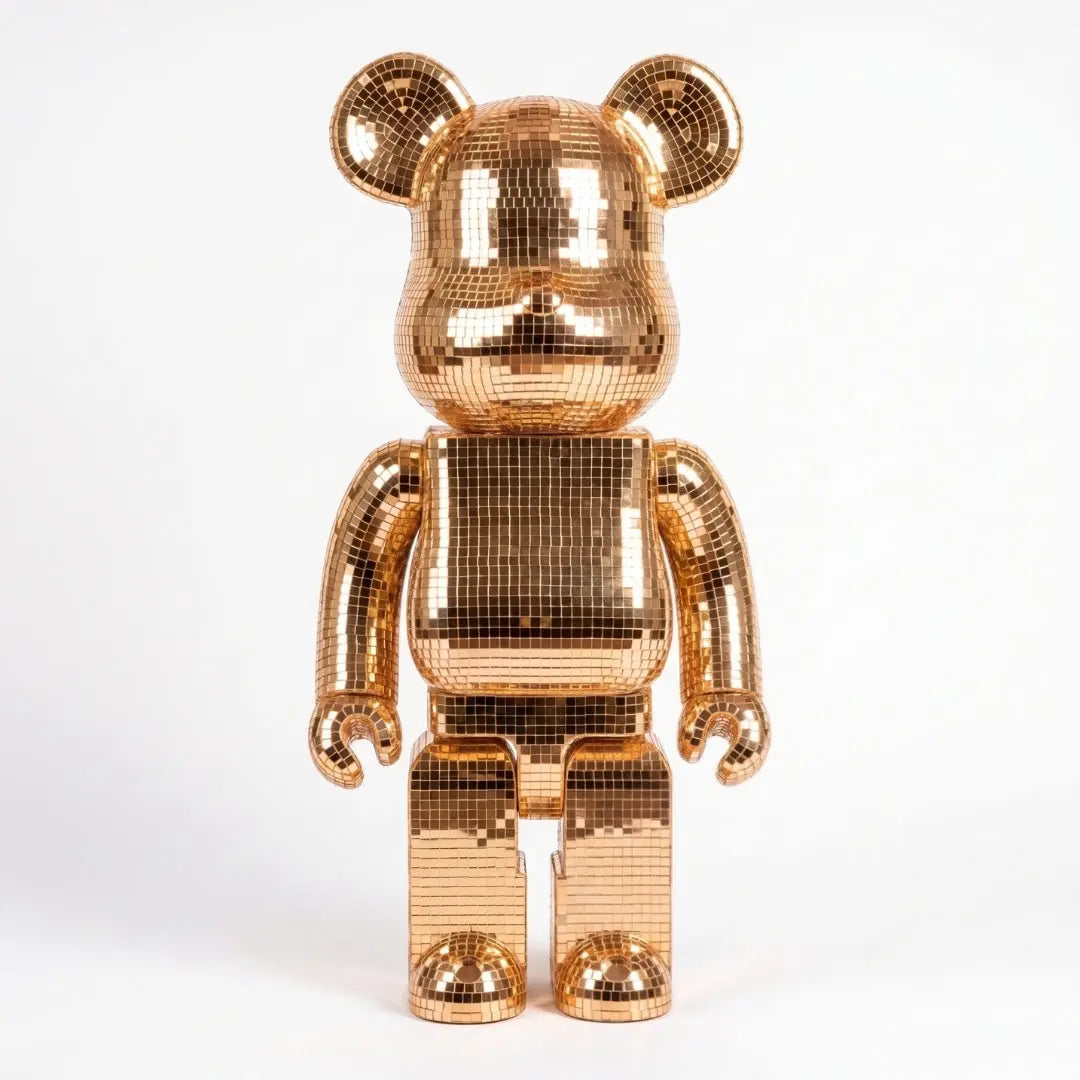 Richmonds 50cm Rose Gold Mosaic Standing Bear Ivan