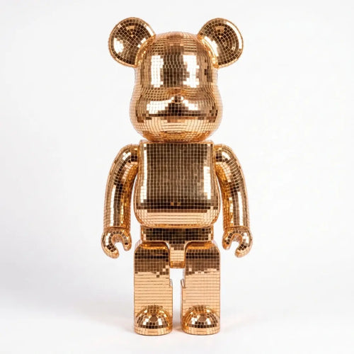 Richmonds 50cm Rose Gold Mosaic Standing Bear Ivan