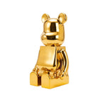 Small 30cm Gold Sitting Bear Sculpture Ivan