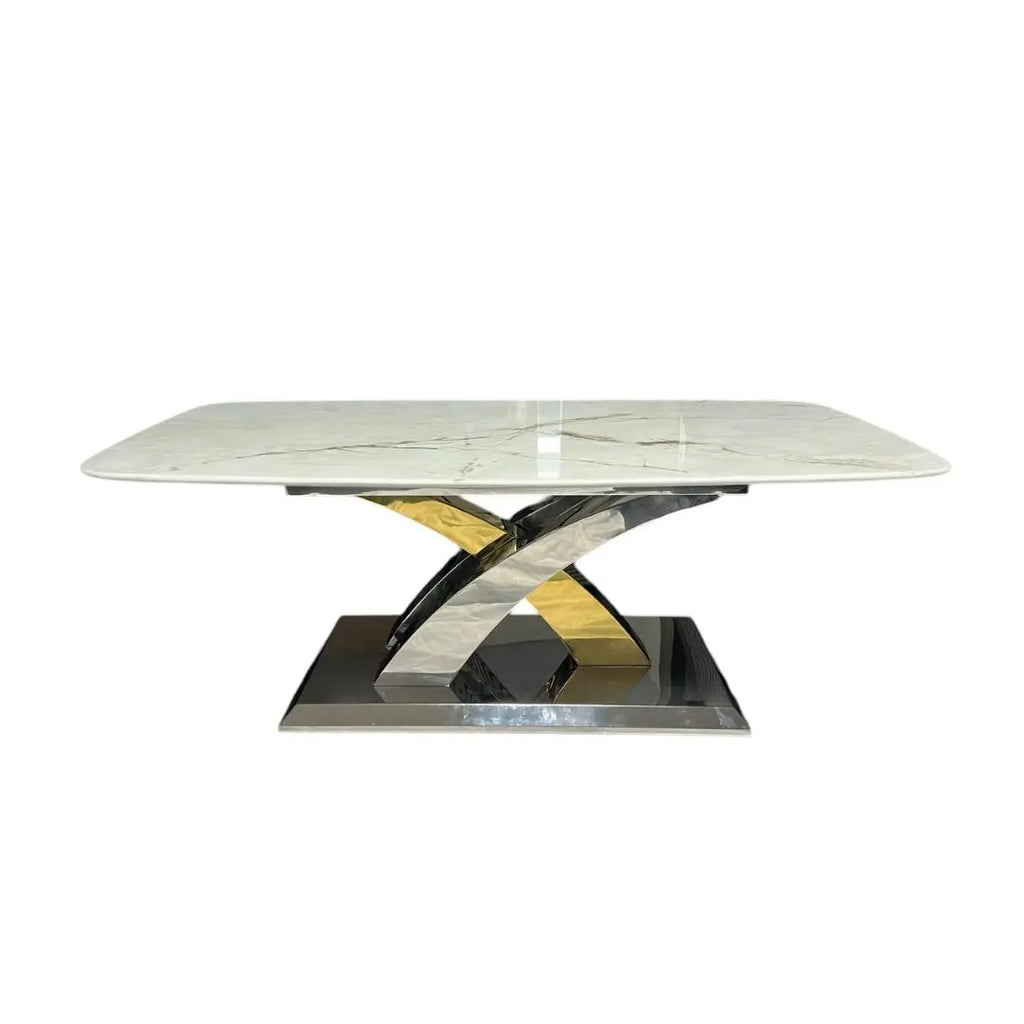 Lucy 1.2m Grey & Gold Coffee Table AWS TRADING LTD