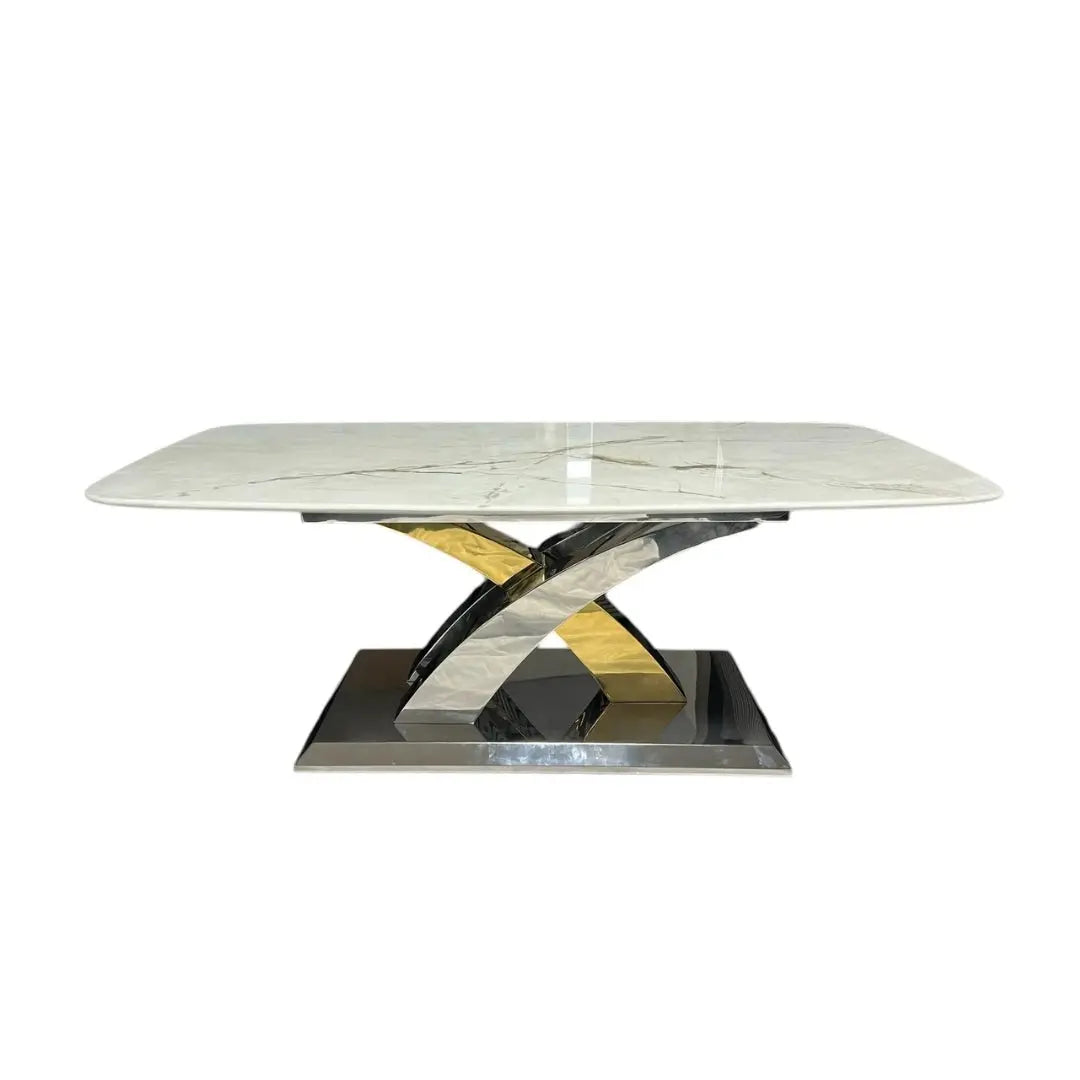 Lucy 1.2m Grey & Gold Coffee Table AWS TRADING LTD