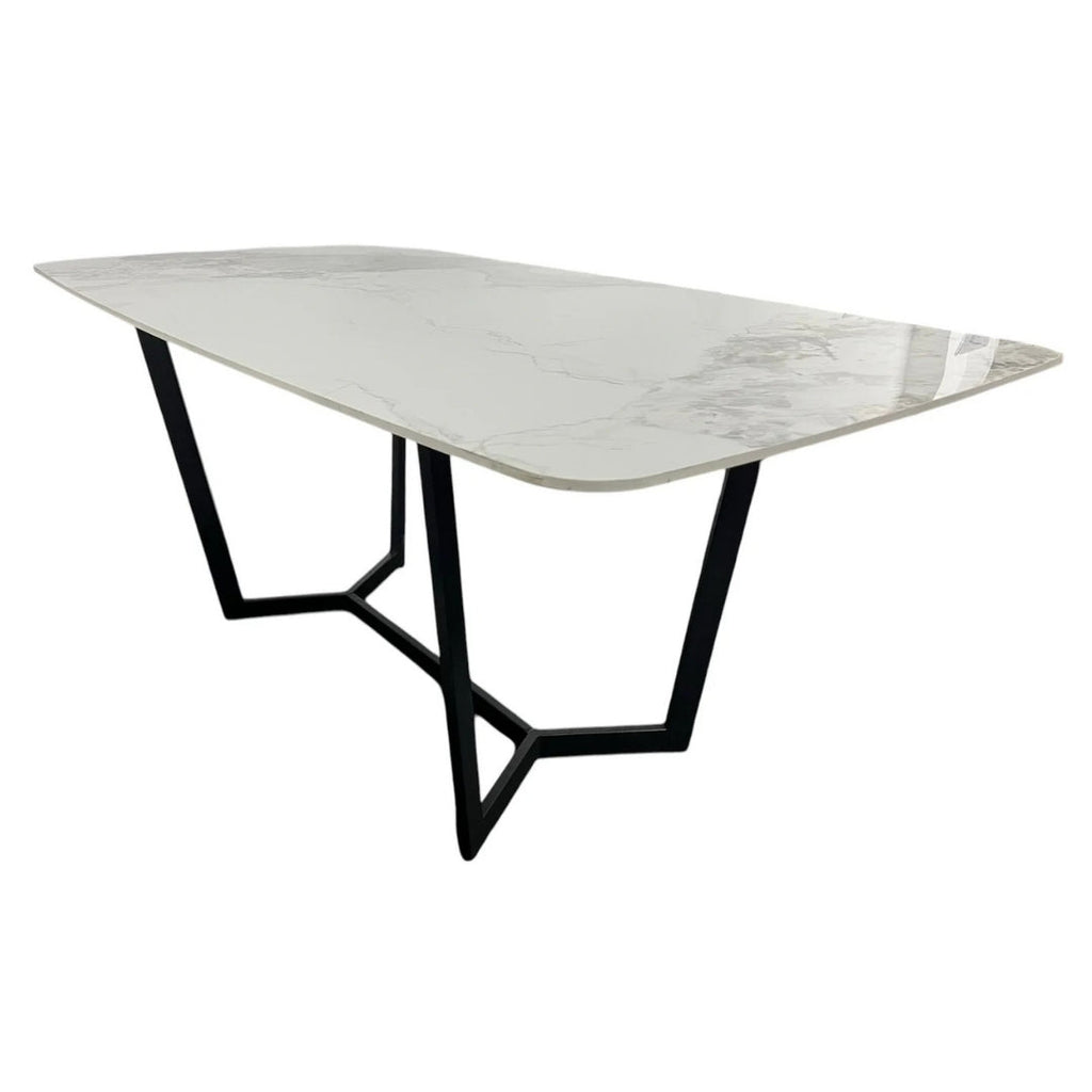 Jessica 1.8m Kasi Gold Ceramic Dining Table AWS TRADING LTD