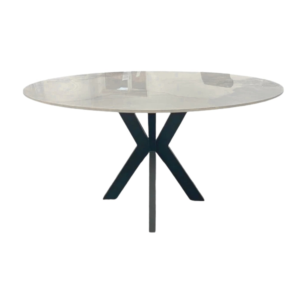 Milan 1.1m / 1.3m Round Chanel Ceramic Dining Table AWS