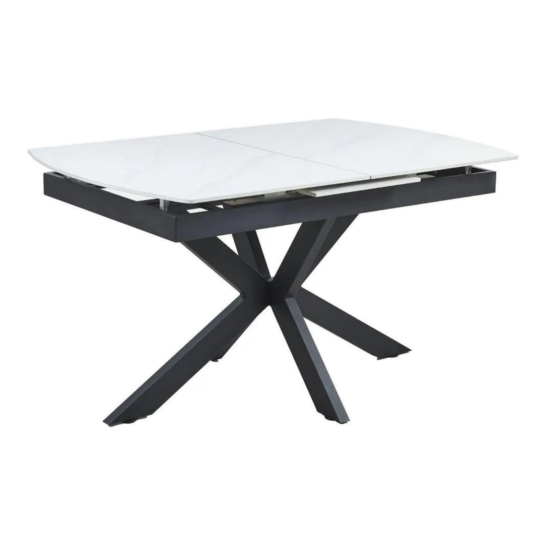 Eva White Sintered Stone Extending Dining Table (140cm - 180cm) Home Store Living