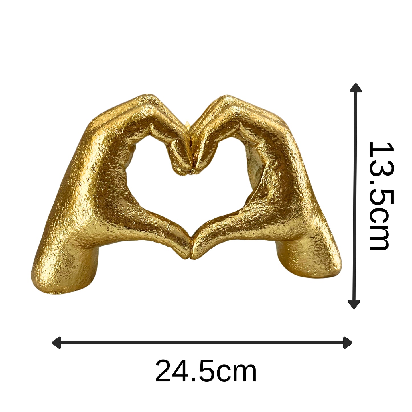 Antique Gold Heart Hands Ornament