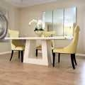 Milan White Marble Top Dining Table 1.6m / 1.8m / 2.0m Home Store Living