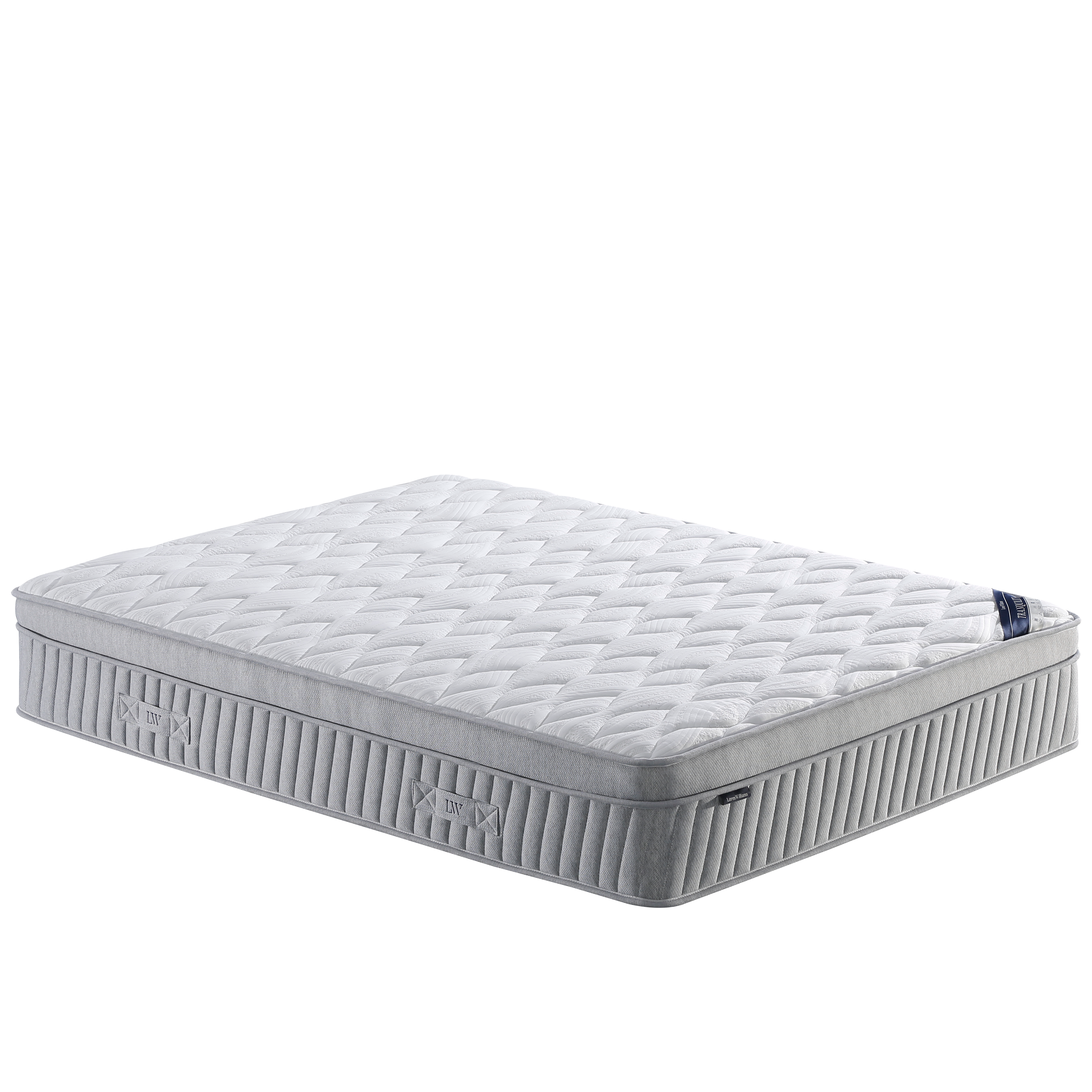 Gray mattress on a white background