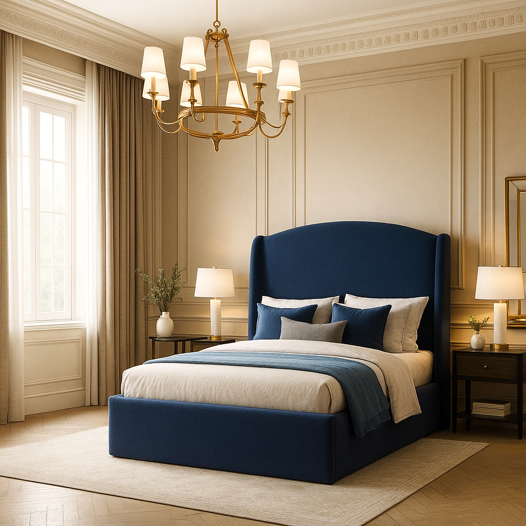 Perth Winged Upholstered Bed Frame Home Store Living