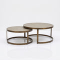Belgravia Coffee Tables – Nested Gold & Shagreen (Set of 2) Kevin Simba