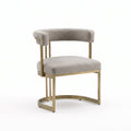 Lusso Velvet Dining Chair - Cream & Gold (1 Included) YS Interiors