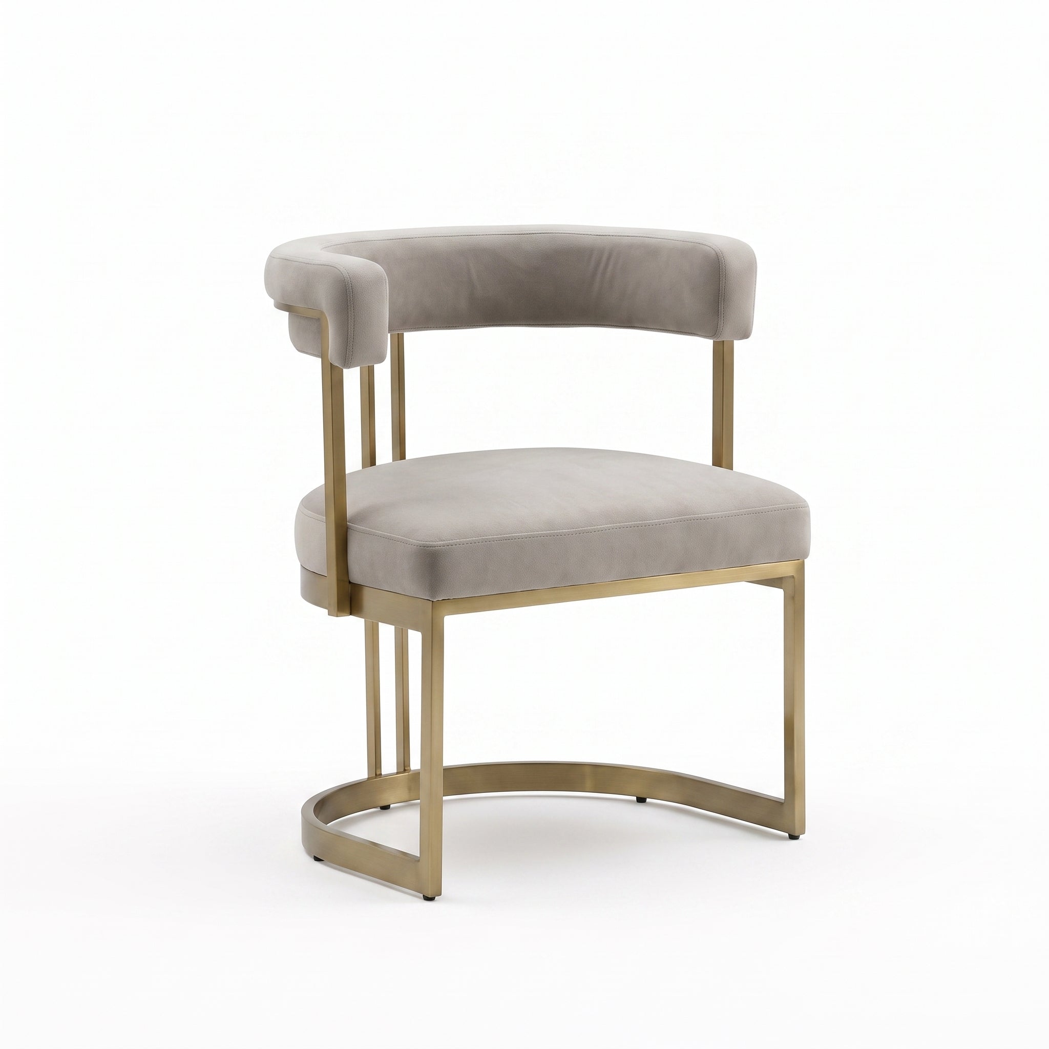 Lusso Velvet Dining Chair - Cream & Gold (1 Included) YS Interiors