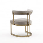 Lusso Velvet Dining Chair - Cream & Gold (1 Included) YS Interiors