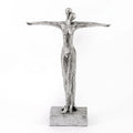 Silver Couple Statue Ornament 35cm sil interiors