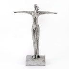 Silver Couple Statue Ornament 35cm sil interiors