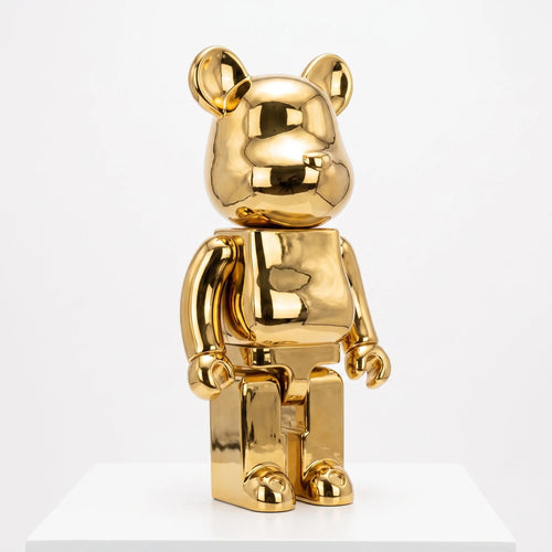 Medium 40cm Gold Standing Bear Sculpture Ivan
