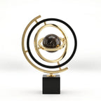 Small 32cm Gold Armillary Sphere Ornament on Black Marble Base Ivan