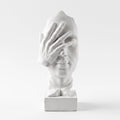 See No Evil White Ornament On Base sil interiors