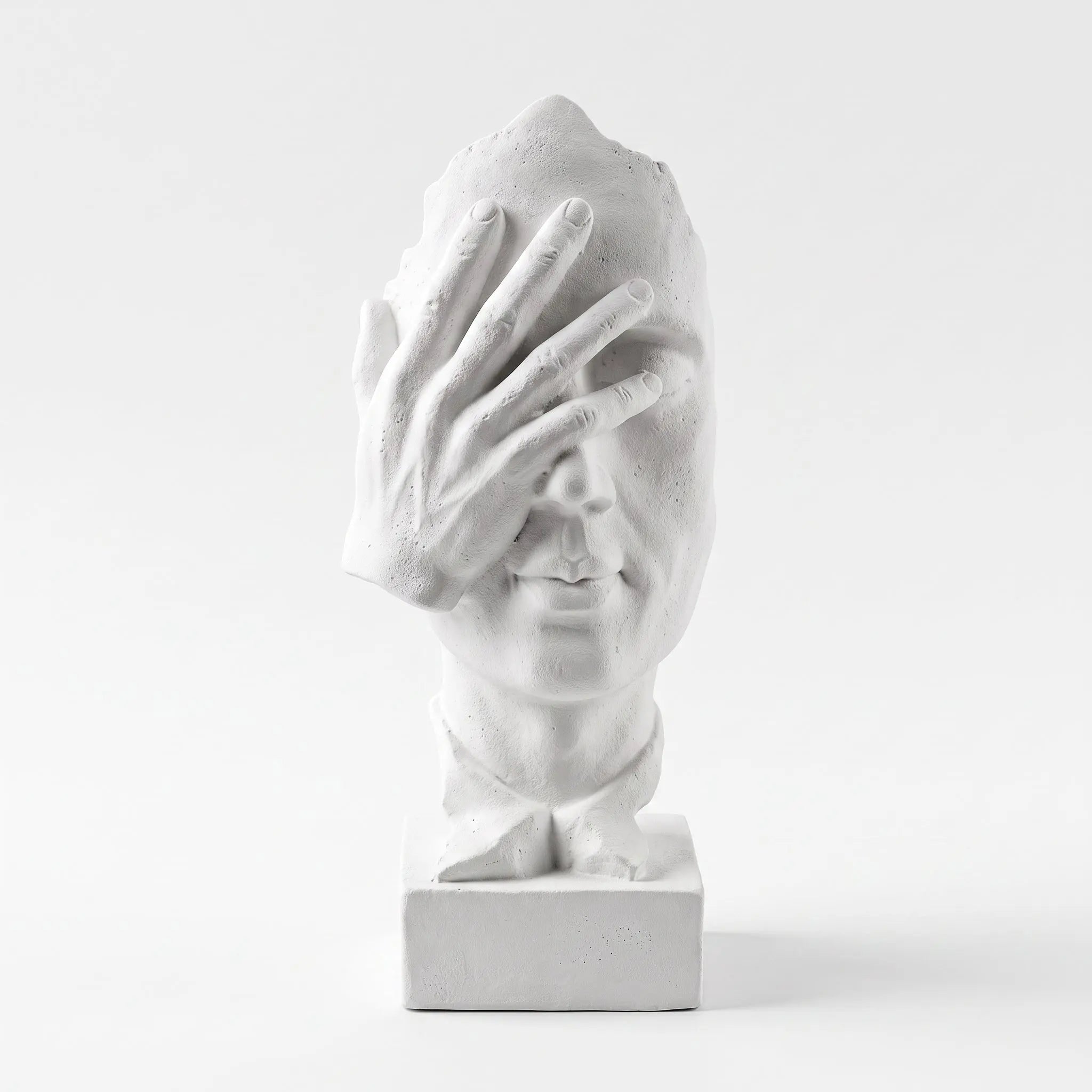 See No Evil White Ornament On Base sil interiors
