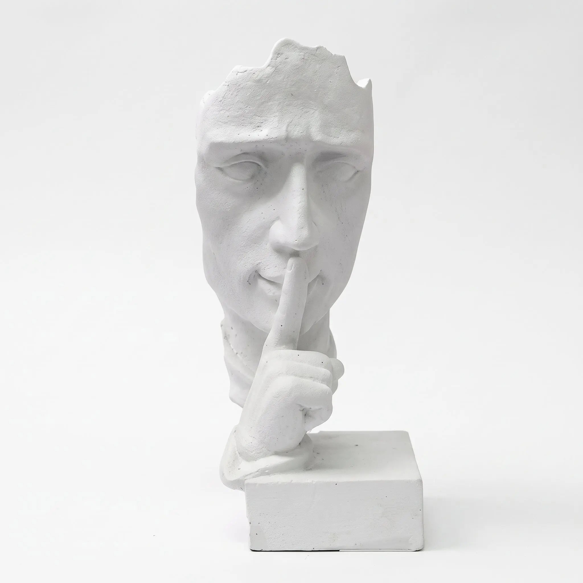 Speak No Evil White Ornament On Base sil interiors