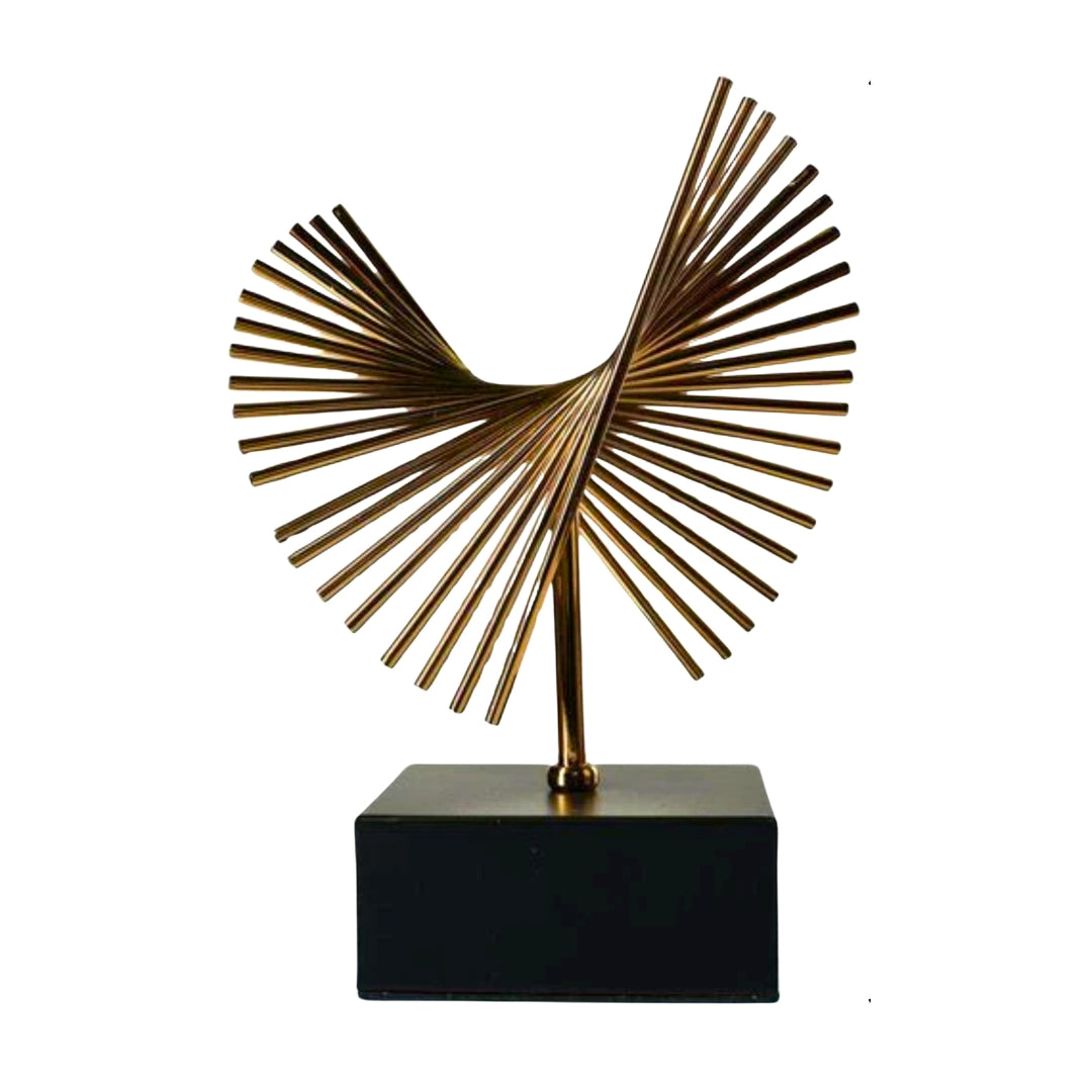 Odel Gold Design On Black Base Ornament 26cm Ivan