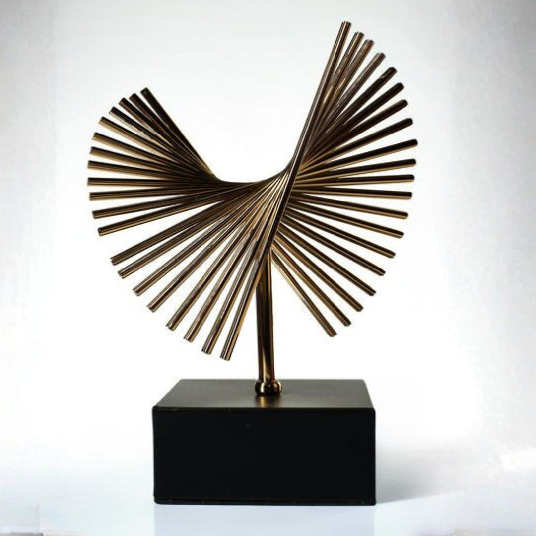 Odel Gold Design On Black Base Ornament  37cm Ivan