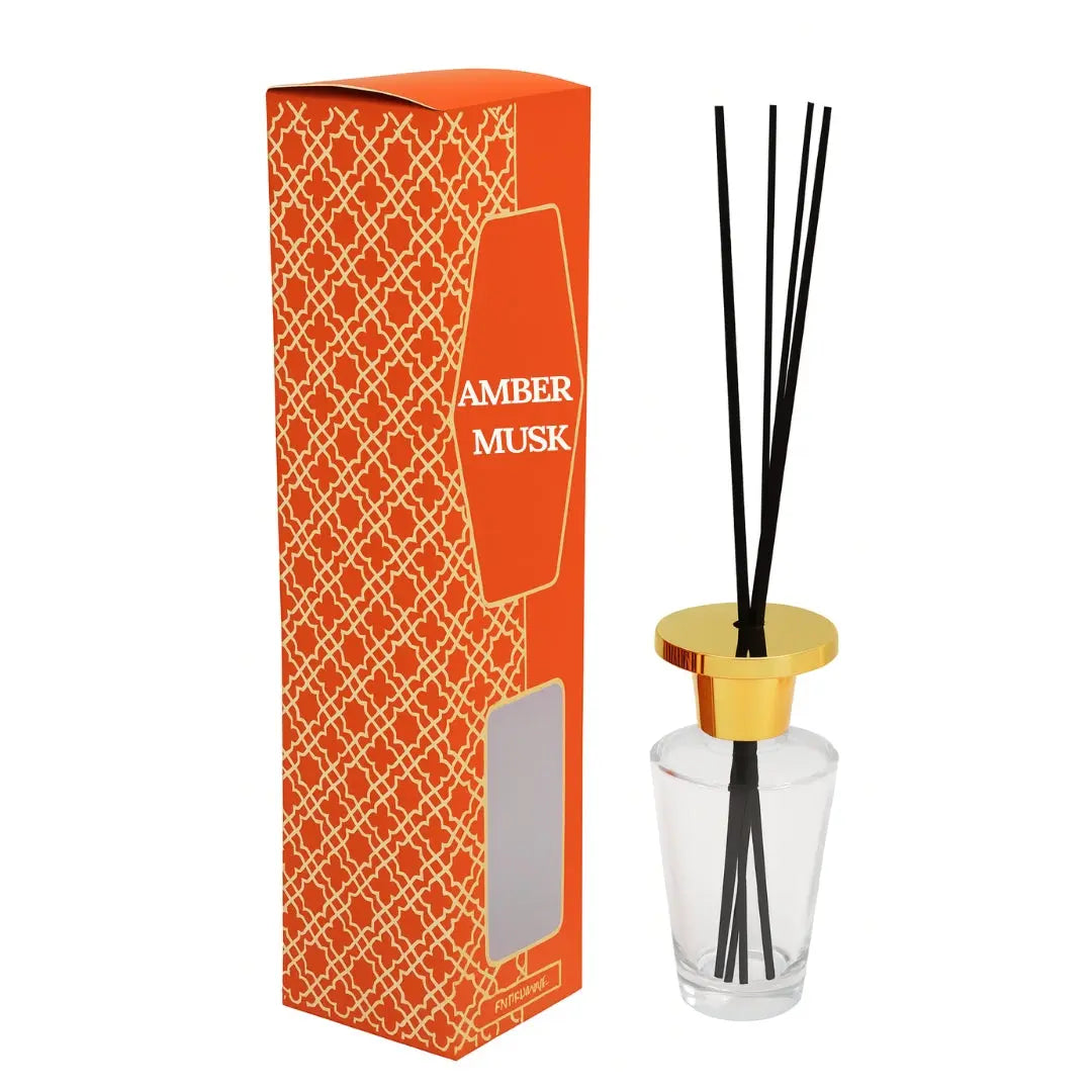 Candlelight Amber & Musk 1000ml Reed Diffuser sil interiors