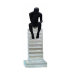Small 24cm Crystal Staircase Thinking Man Ornament Ivan