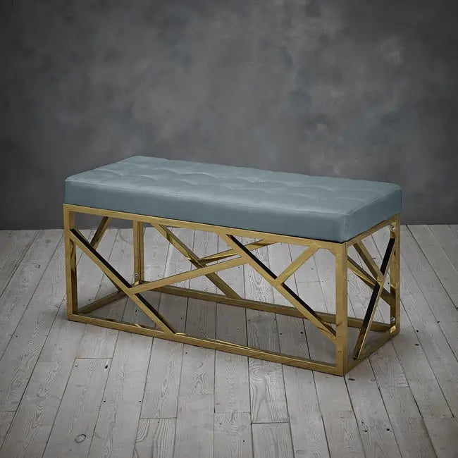 Renata Geometric Style Green Bench Home Store Living