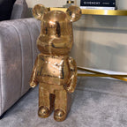 Richmond Interiors Large Art Deco Rose Gold Mosaic Standing Bear 80cm