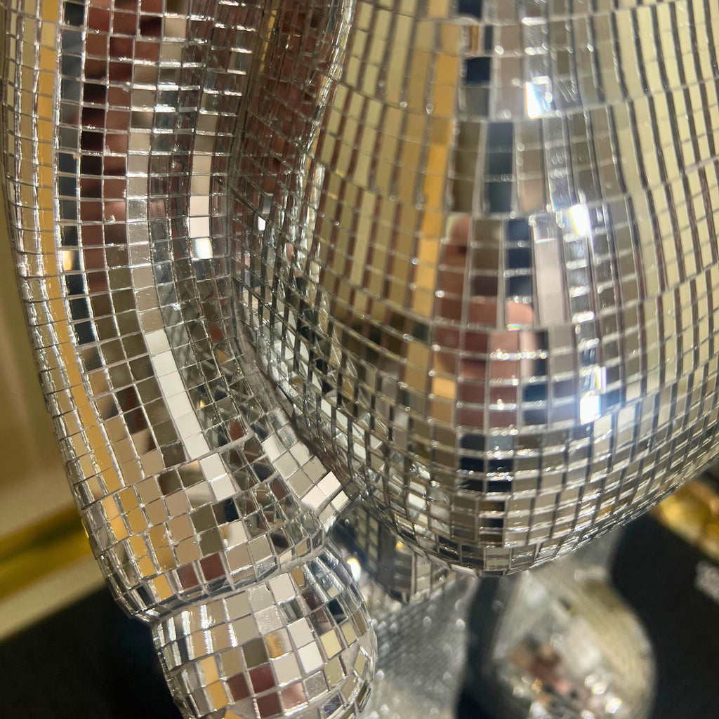 Richmond Interiors Art Deco Chrome Mosaic Standing Bear 50cm