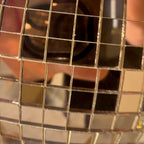 Richmond Interiors Art Deco Rose Gold Mosaic Standing Bear 50cm