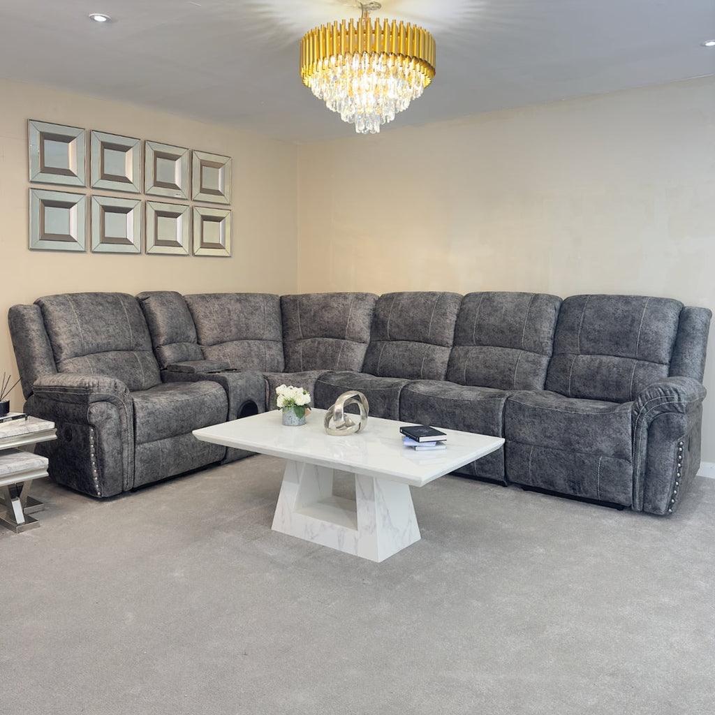 Right-Hand Facing Galaxy Power Recliner Corner Sofa Home Store Living